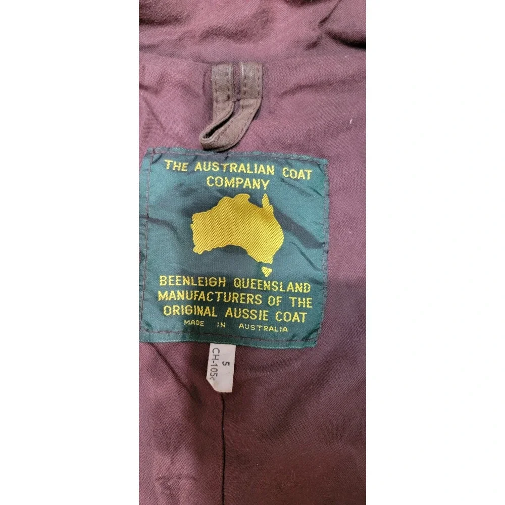 The Australian Coat Company Aussie Riding Jacket Oilskin Canvas Coated Men's Med
